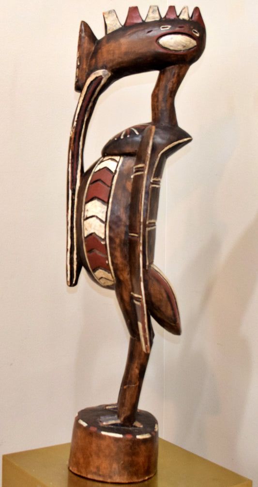 Wooden Bird Statue