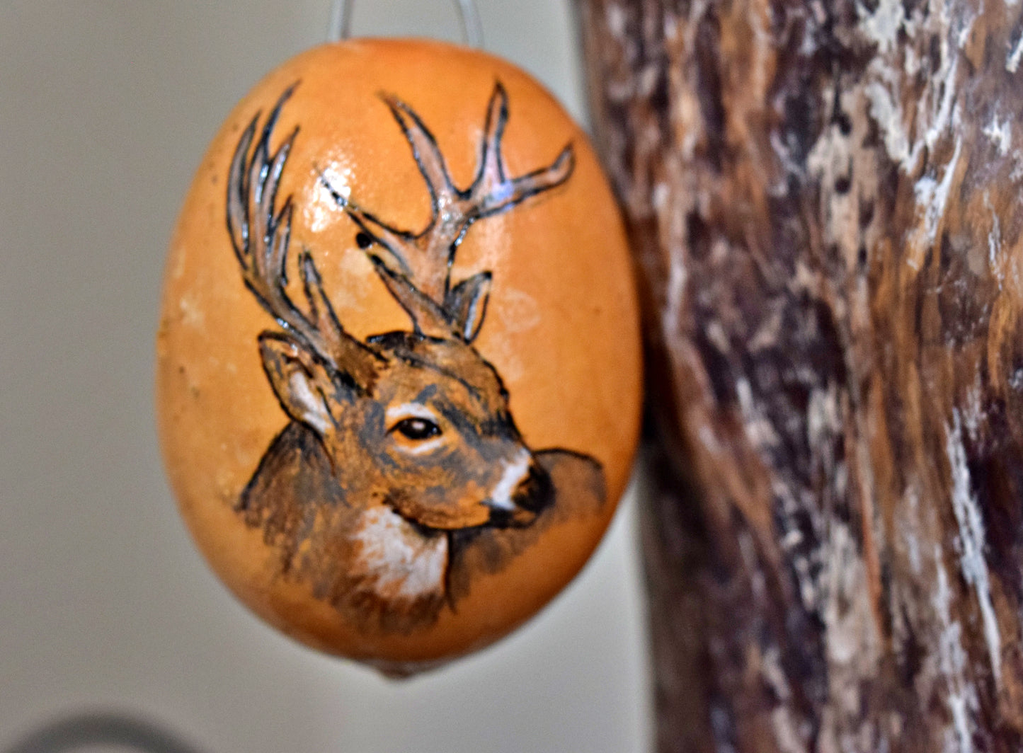 Gourd Ornament by Pam Jones (Deer)