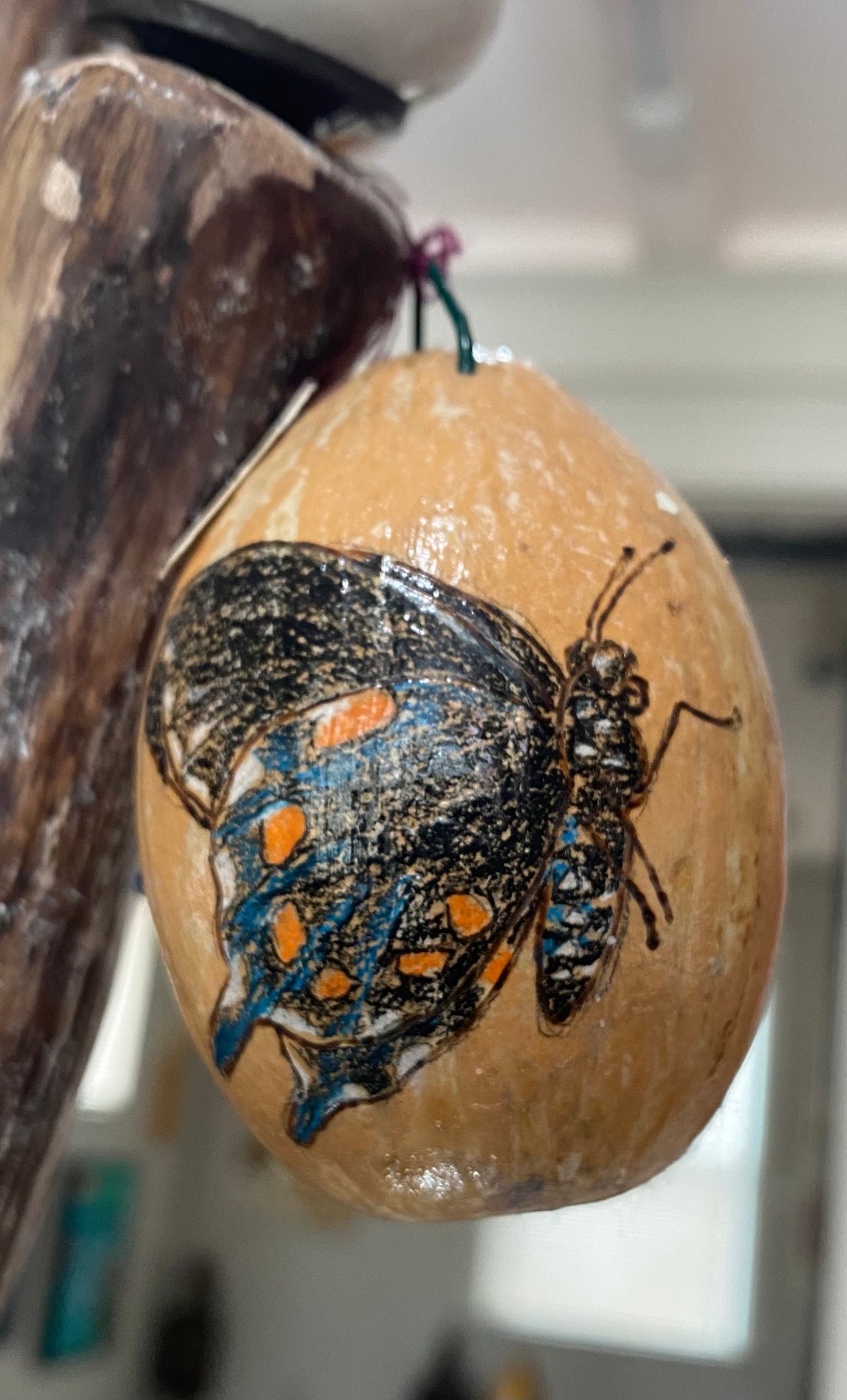 Painted Gourd Ornament #2 - Pam Jones