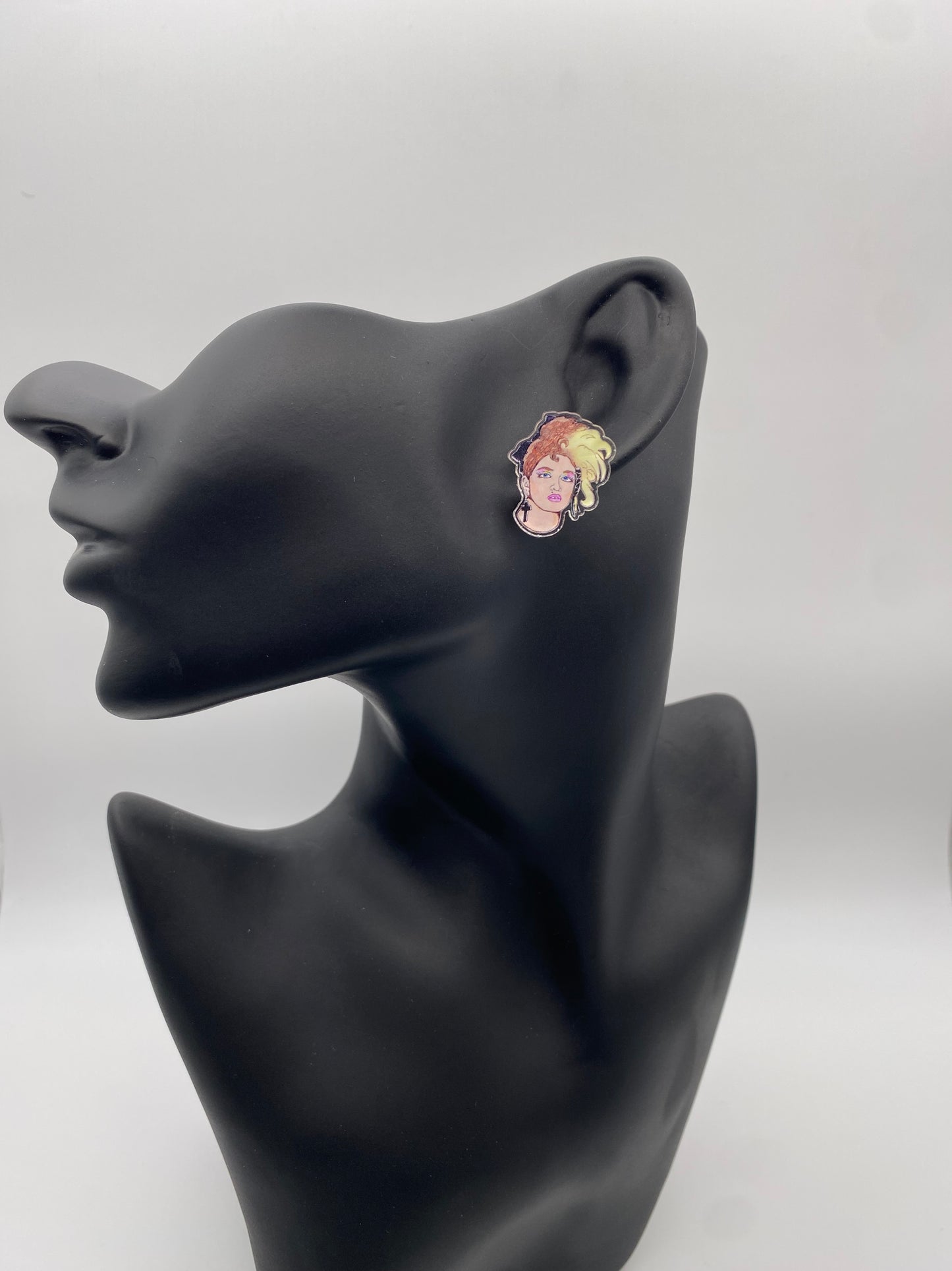 Material Girl and Boy George Earrings