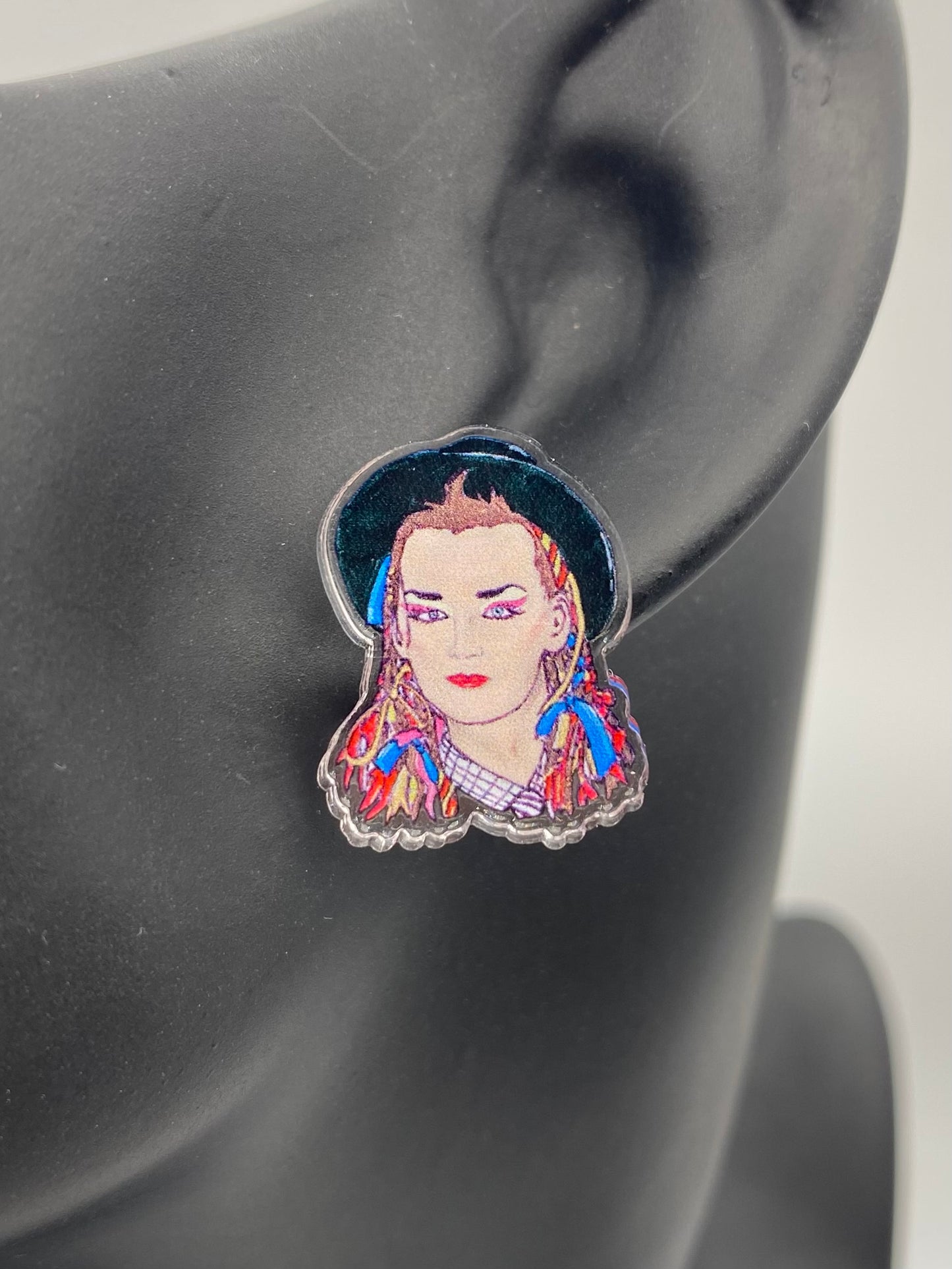 Material Girl and Boy George Earrings
